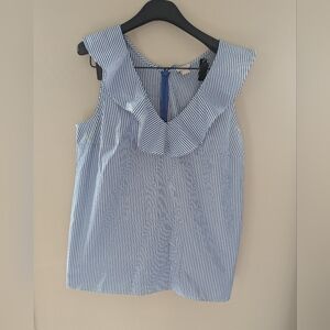 J Crew Striped Sleeveless Blouse